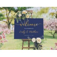 /VisualisingDreams Welcome Sign | Wedding welcome sign | Gold Welcome sign | Welcome sign template