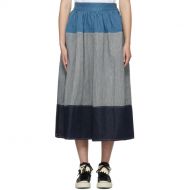 Visvim Blue & White Elevation Skirt