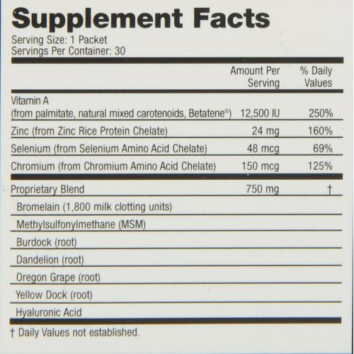  VitaMedica Vitamedica Clear Skin Formula Daily Supplements Packets, 30-Count