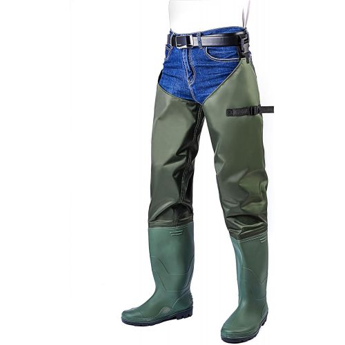  [아마존베스트]FISHINGSIR Hip Waders Fishing Trousers Watts Fish Pond Rubber PVC Nylon River Feet 38-46