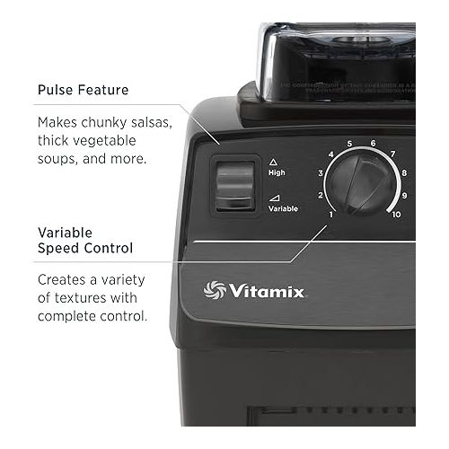 바이타믹스 Vitamix 5200 Blender, Professional-Grade, Container, Self-Cleaning 64 oz, Black/Grey