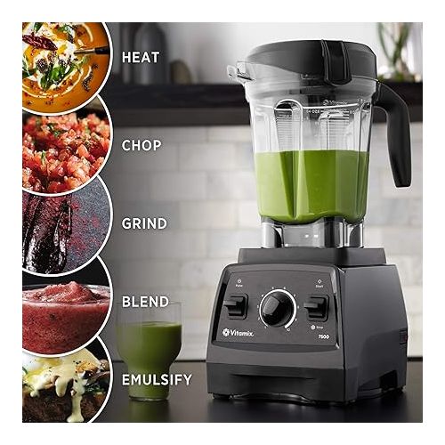 바이타믹스 Vitamix, Red 7500 Blender, Professional-Grade, 64 oz. Low-Profile Container