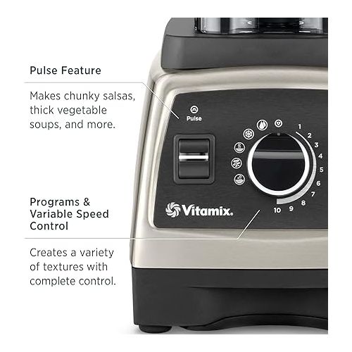 바이타믹스 Vitamix, Pearl Grey, Series 750 Blender, Professional-Grade, 64 oz. Low-Profile Container