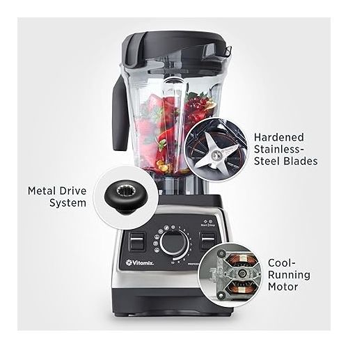 바이타믹스 Vitamix, Pearl Grey, Series 750 Blender, Professional-Grade, 64 oz. Low-Profile Container