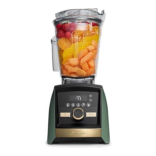 바이타믹스 Vitamix A3500 Ascent Series Gold Label Smart Blender, Professional-Grade, 64 oz. Low-Profile Container, Matte Sage with Gold Accents