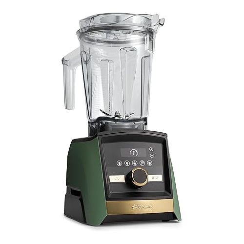 바이타믹스 Vitamix A3500 Ascent Series Gold Label Smart Blender, Professional-Grade, 64 oz. Low-Profile Container, Matte Sage with Gold Accents