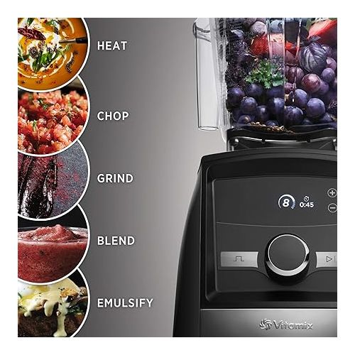 바이타믹스 Vitamix Con A3300 Ascent Series Smart Blender, Professional-Grade, 64 oz. Low Profile Container, Brushed Stainless Finish