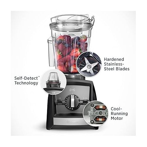 바이타믹스 Vitamix A2500 Ascent Series Smart Blender, Professional-Grade, 64 oz. Low-Profile Container, Slate (Renewed)