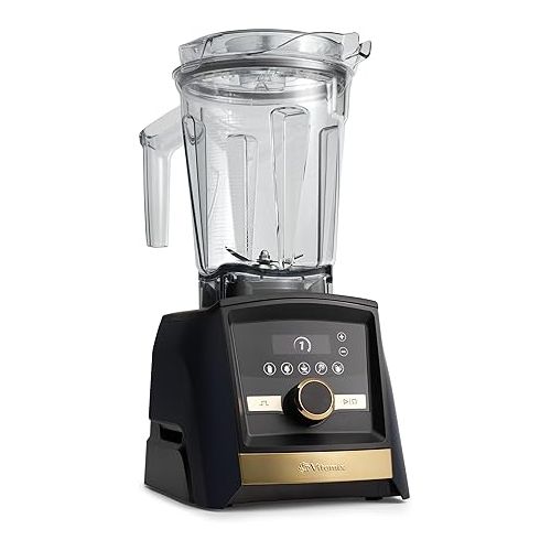 바이타믹스 Vitamix A3500 Ascent Series Gold Label Smart Blender, Professional-Grade, 64 oz. Low-Profile Container, Matte Navy with Gold Accents