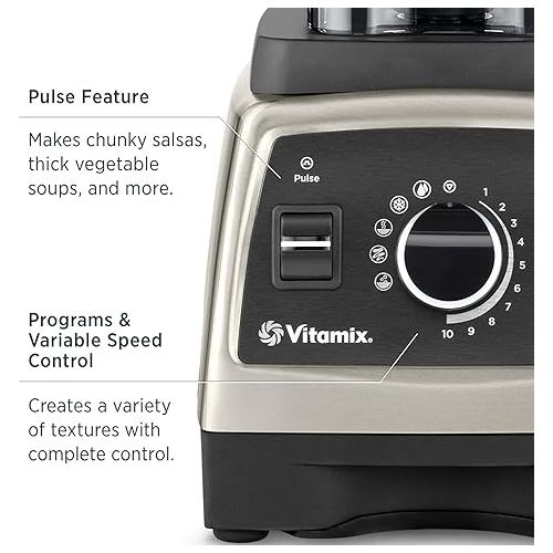 바이타믹스 Vitamix Pro 750 Heritage Series, Professional-Grade, 64 oz. Low-Profile Container Bundle with The Vitamix Cookbook - 250 Delicious Whole Food Recipes (Pearl Gray)