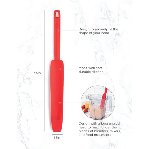 바이타믹스 Vitamix Silicone Blender Spatula, Slim Blade Scraper Accessory Designed to Reach Under Vitamix Blender Blades - Durable Slip-Resistant Silicone Rubber Grip - Vitamix Accessories -
