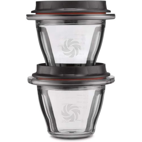 바이타믹스 Vitamix Ascent Series Blending Bowls, Two 8 oz. with SELF-DETECT, Clear - 66192 - (Does not include Base Blade)