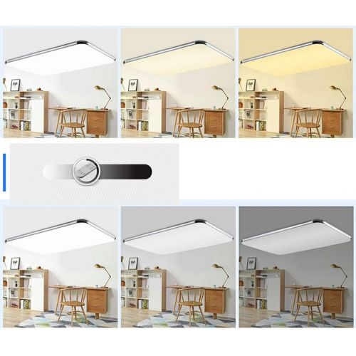  Viugreum 96W 36 Modern Dimmable LED Ceiling Light Flush Mount, Ultra-Thin Square LED Ceiling Lamp Fixtures with Remote Control for Bedroom/Kitchen/Dining Room Lighting, Color Chang