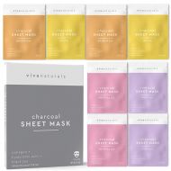 [아마존 핫딜] [아마존핫딜]Viva Naturals Face Mask for Korean Skincare - Sheet Mask for Detoxifying, Cleansing, Moisturizing and Brightening Skin | Dermatologist Tested Charcoal Face Mask with Collagen & Hyaluronic Acid f