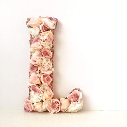  VivasFlowerShop Floral Letter for Wall, Artificial Silk Flowers, Your Choice of Floral Colors, 13.5, 18, 23, Hanging