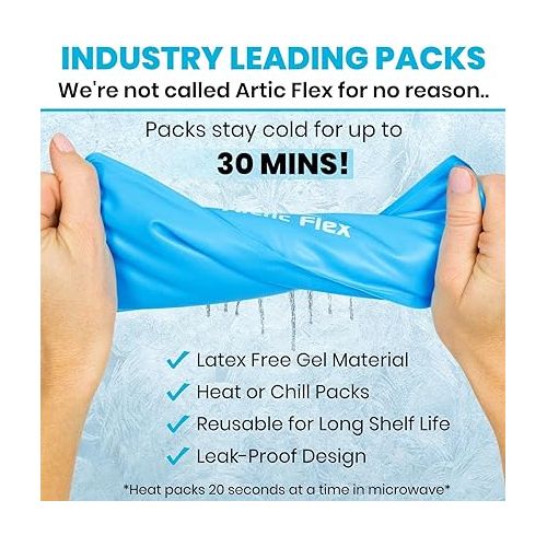  Vive Elbow Ice Pack Wrap - Ultra Cold Gel Ice Pack for Injuries Reusable - Elbow Support Compression for Cold/Hot Therapy - Adjustable for Men/Women, Sports Recovery, Arthritis, Tendonitis Pain Relief