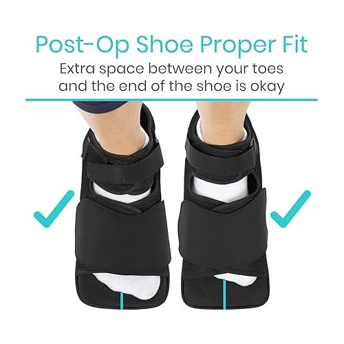  Vive Offloading Post-Op Shoe - Forefront Wedge Boot for Broken Toe Injury - Non Weight Bearing Medical Recovery for Foot Surgery, Hammer Toes, Bunion, Feet, Orthopedic (Men 9.5-11.5, Women 10.5-12)