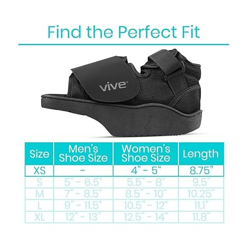  Vive Offloading Post-Op Shoe - Forefront Wedge Boot for Broken Toe Injury - Non Weight Bearing Medical Recovery for Foot Surgery, Hammer Toes, Bunion, Feet, Orthopedic (Men 9.5-11.5, Women 10.5-12)