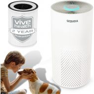 Vive Sequoia Air Purifier - for Home, Bedroom, Larger Room, H11 True HEPA Filter, 3 Stage Filtration, Eliminates Odors, Smoke, Dust, Pollen, Lint