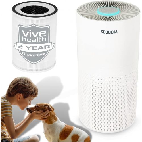  Vive Sequoia Air Purifier - for Home, Bedroom, Larger Room, H11 True HEPA Filter, 3 Stage Filtration, Eliminates Odors, Smoke, Dust, Pollen, Lint