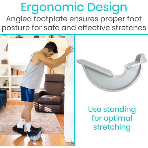  Vive Foot Rocker - Calf Stretcher for Achilles Tendinitis, Heel, Feet, Shin Splint, Plantar Fasciitis Pain Relief - Stretches Strained Leg Muscle - Ankle Wedge Stretch Improves Fle