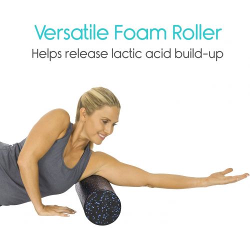  Vive Foam Roller - High Density Mini Massage Stick for Back, Firm Trigger Point, Yoga, Physical Therapy and Exercise - Round Massager for Leg, Calf, Deep Muscle Tissue Full Body St