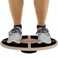 VIVE Vive Balance Board - Wooden Self Balancing Wobble Platform - Wood Twist Trainer for Fit Abs, Arms, Legs, Core Tone, Surf, Skateboard, Gymnastics, Ballet, Exercise, Physical Therapy