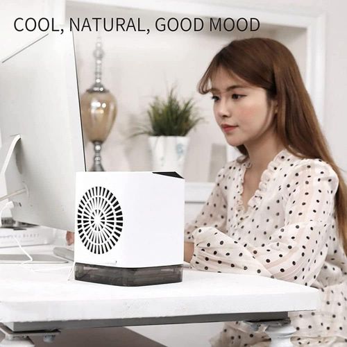  Vivibyan Personal Air Cooler, Portable Evaporative Conditioner with 3 Wind Speeds Touch Screen Small Desktop Cooling Fan, Mini Fan for Home, Bedroom Room, Office, Dorm, Car, Campin