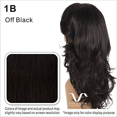  Vivica A. Fox CHANTE-V Remi Human Hair, Deep Lace Front Wig in Color 1B