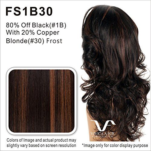  Vivica A. Fox CHANTE-V Remi Human Hair, Deep Lace Front Wig in Color 1B