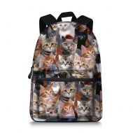 Vividpattern 3D Animal Children Backpack Cut Cat Kitty Kids School Book Bags Zoo