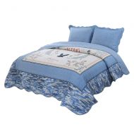 Vivinna home textile vivinna home textile Cotton Quilt Queen Size Sets Summer Vibrant Colours Bedspread Lightweight Children Style Blanket (Animals Boy, Queen:86 X96)