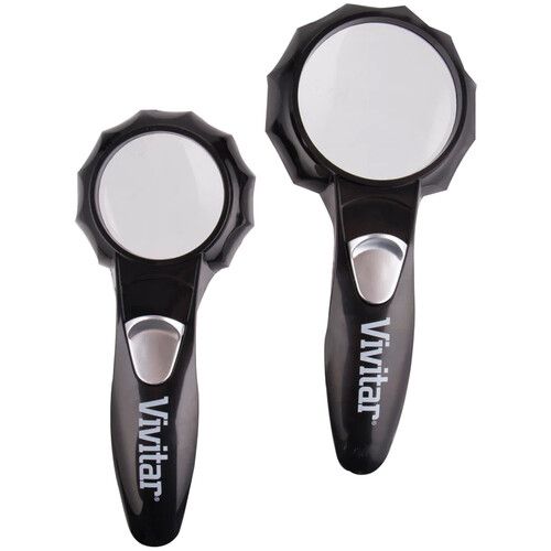  Vivitar 2.5x / 3x Magnifying Glass with 6 LED Lights (2-Pack)