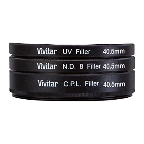  Vivitar 3-Piece Multi-Coated HD Filter Set (40.5mm UV/CPL/ND8)