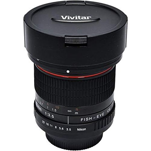  Vivitar 8mm Ultra-Wide f/3.5 Fisheye Lens For Nikon D3000, D3100, D3200, D3300, D5000, D5100, D5200, D5300, D5500, D7000, D7100, D7200, D40, D50, D60, D70, D70s, D80, D90, D100, D2