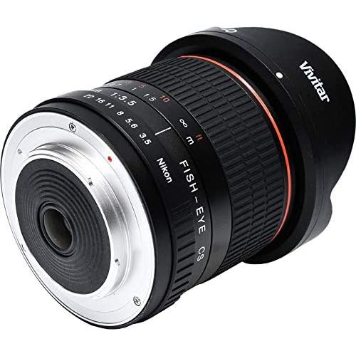  Vivitar 8mm Ultra-Wide f/3.5 Fisheye Lens For Nikon D3000, D3100, D3200, D3300, D5000, D5100, D5200, D5300, D5500, D7000, D7100, D7200, D40, D50, D60, D70, D70s, D80, D90, D100, D2