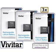 - Vivitar 3-Pcs Hi Capacity AHDBT-401 Battery for GoPro HD HERO4 Black/Silver