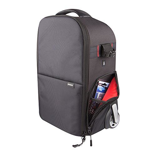  Vivitar Series 1 Trolley DSLR Camera Backpack Case with Wheels (Black)