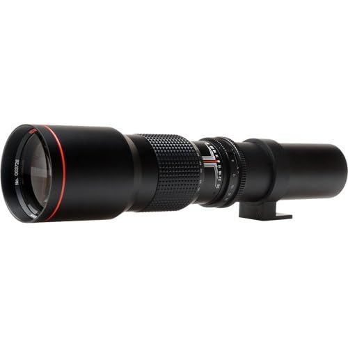  Vivitar 500mm f8.0 Telephoto Lens with 2x Teleconverter (=1000mm) + Kit for SLT-A57, A58, A65, A77, A99 DSLR Cameras