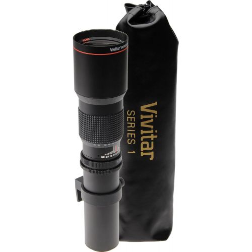  Vivitar 500mm f8.0 Telephoto Lens with 2x Teleconverter (=1000mm) + Tripod + 3 Filters Kit for Canon EOS 6D, 70D, 7D, 5DS, 5D Rebel T3, T3i, T5, T5i, T6i, T6s, SL1 Cameras