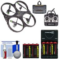 Vivitar DRC-333 Air Defender X Wi-Fi Streaming HD Video Camera Drone with 8 Batteries & Charger + Kit
