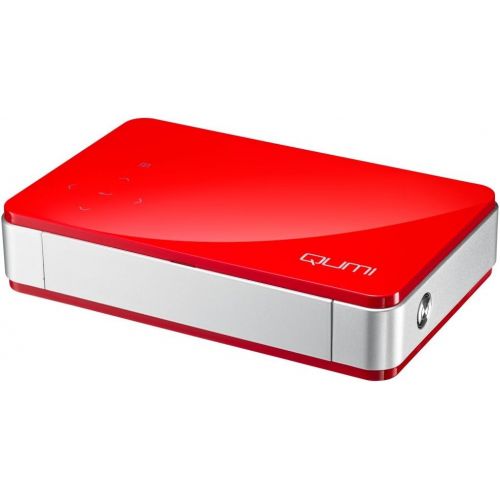 Vivitek Qumi Q5 500 Lumen WXGA HD 720p HDMI 3D-Ready Pocket DLP Projector with 4GB Memory (Red)