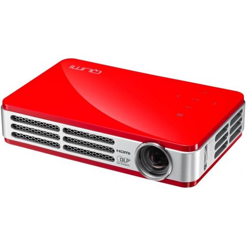  Vivitek Qumi Q5 500 Lumen WXGA HD 720p HDMI 3D-Ready Pocket DLP Projector with 4GB Memory (Red)