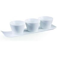 vivo by Villeroy & Boch Group New Fresh Collection Servierset, 4-teilig, Premium Porzellan, Weiss