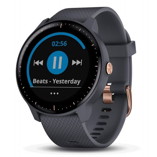  Garmin vivoactive 3 Music GPS Watch Power Bundle | with HD Screen Protectors (x4) & PlayBetter USB Portable Charger | Spotify, Activity/Fitness Tracking, Garmin Pay (Music - Granit