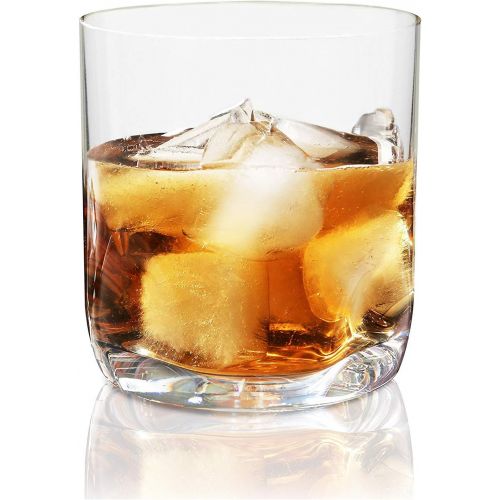  [아마존베스트]Vivocci Unbreakable Tritan Plastic Rocks 12.5 oz Whiskey & Double Old Fashioned Glasses | Thumb Indent Base | Ideal for Bourbon & Scotch | Perfect For Homes & Bars | Dishwasher Saf