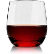 [아마존베스트]Vivocci Unbreakable Elegant Plastic Stemless Wine Glasses 20 oz | 100% Tritan Heavy Base | Shatterproof Glassware | Ideal For Cocktails & Scotch | Perfect For Homes & Bars | Dishwa