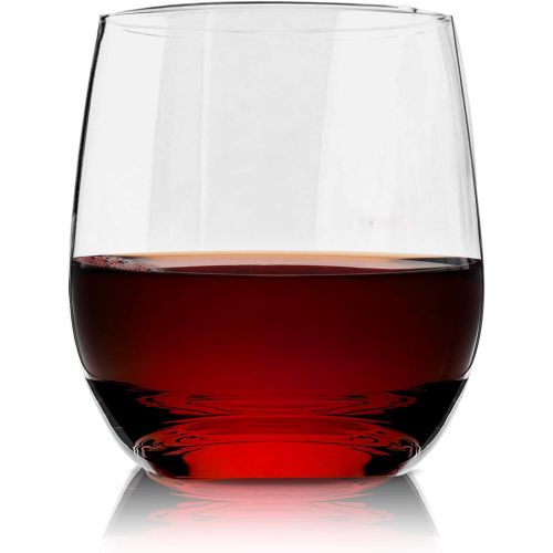  [아마존베스트]Vivocci Unbreakable Elegant Plastic Stemless Wine Glasses 20 oz | 100% Tritan Heavy Base | Shatterproof Glassware | Ideal For Cocktails & Scotch | Perfect For Homes & Bars | Dishwa