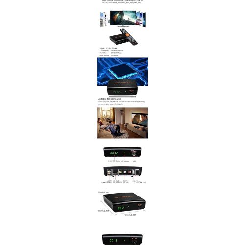  [아마존베스트]Vlogdeals [2020 Newest] GTMEDIA V7S2X HD 1080P FTA DVB-S2X H.265 HEVC 8bit Free to air Digital Satellite TV Receiver with USB WiFi Antenna Support Biss auto roll V7S Upgrade (New Generation