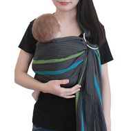 Vlokup Baby Sling Ring Sling Carrier Wrap, Extra Soft Lightweight Cotton Baby Slings for Infant, Toddler, Newborn and Kids, Great Gift, Lightly Padded Adjustable Nursing Cover Grey